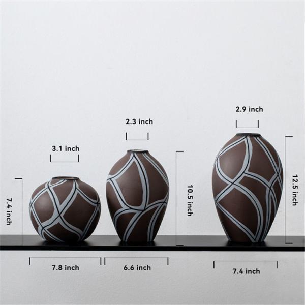 Minimalist Handmade Art Vase Office Living Room Decor Ceramic Flower Vases For Home Decor