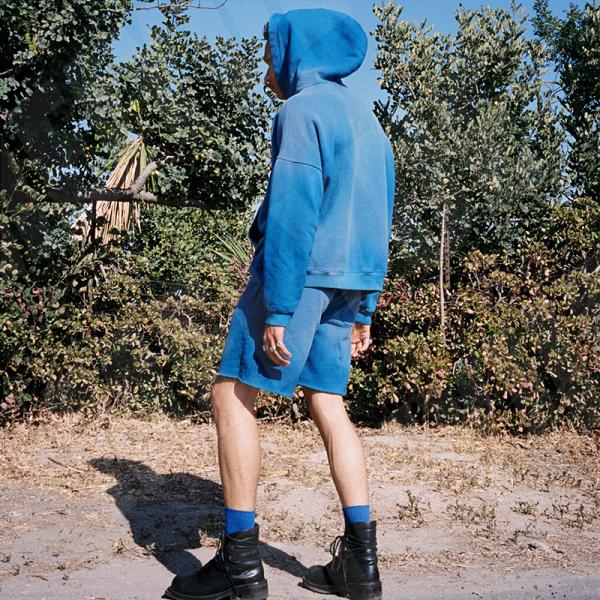 100% coton lavé à l'acide en détresse courts de jogger élastique de sport courts de port urbain