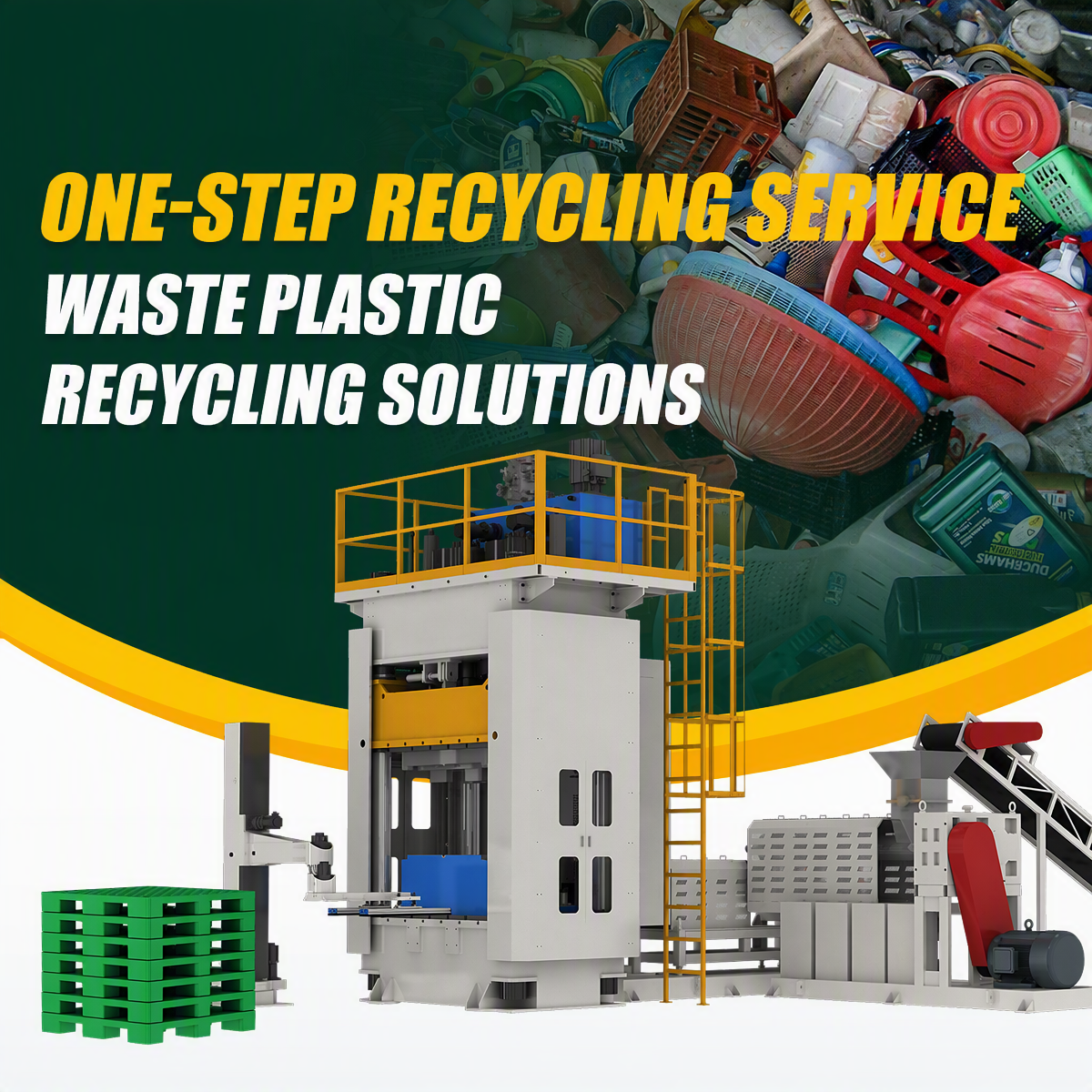 Brazil Pressed Plastic Pallet Machine for Waste Plastics Solution