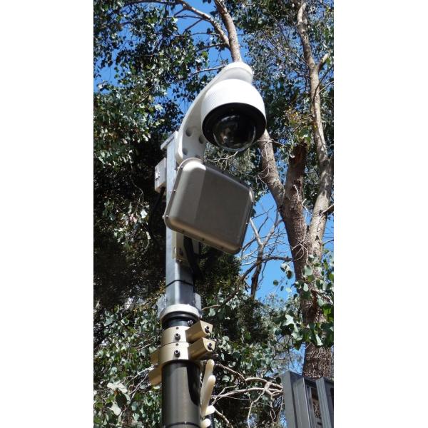 4.5m lockable pneumatic telescopic CCTV mast pick up trailer mounted for mobile security services