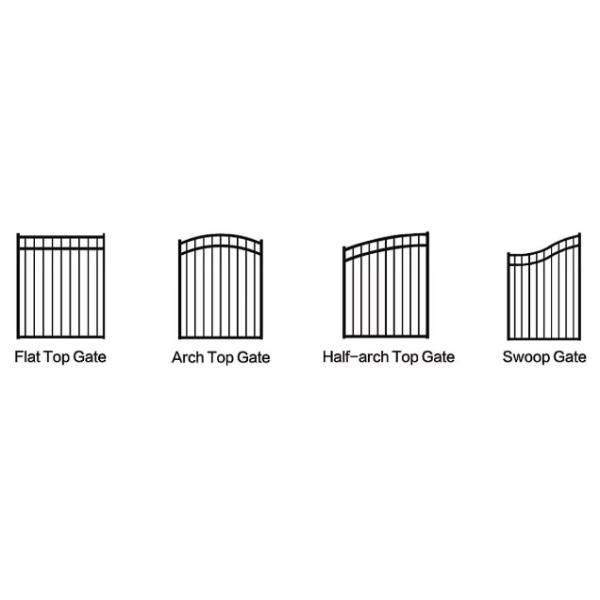 Покрытые порошком трубчатые стальные ограждения пешеходные двойные ворота