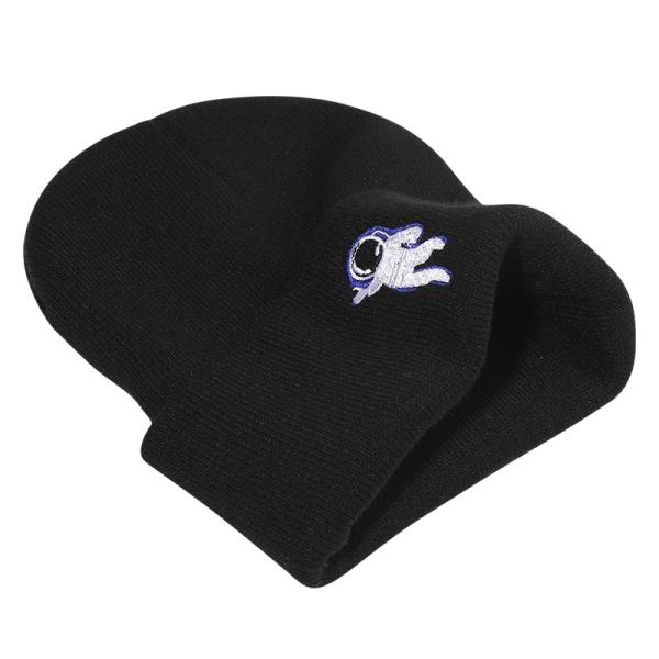 Autumn Acrylic Beanie And Caps Unisex Cute Astronaut Embroidery