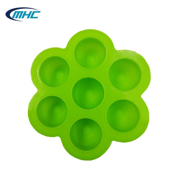 Waterproof Silicone Ice Mold 7 Cavity BPA Free Ice Cream Moulds Ball Shaped