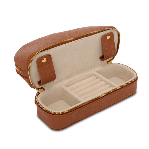 OEM Double Layer Leather Makeup Organizer Bag Jewelry Storage Case Personalized Design