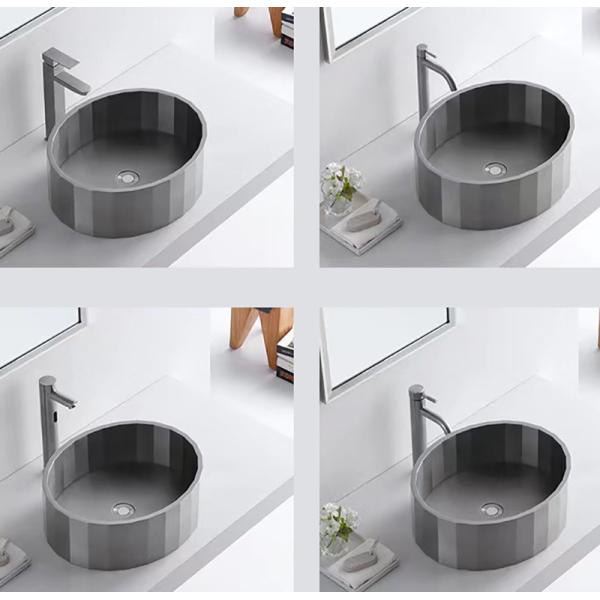 Oval Shaped Stainless Steel Vessel Bathroom Sinks With Matte Black Matte Grey Color