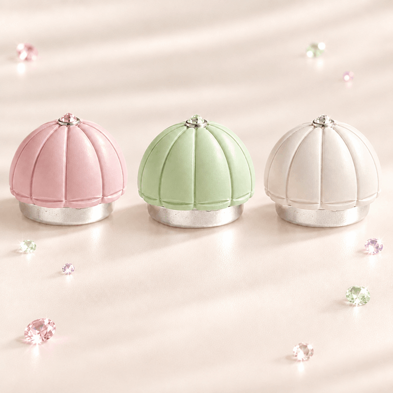 Perfume Bottle Caps Magnetic Weighted Plastic Dome Ribbed Cover Accessory