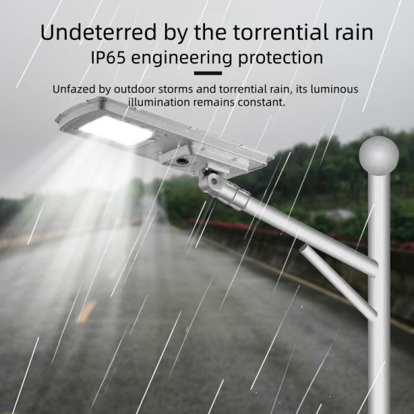 LED Solar Street Light With UV Resistant PC Lens for Campus Bike Lanes