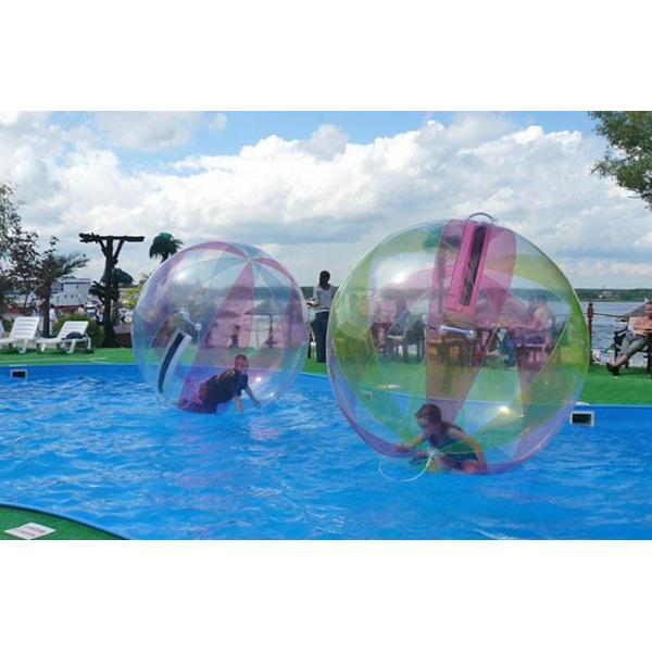 Transparent Full Colored Inflatable Water Walking Ball For Water Park / Party