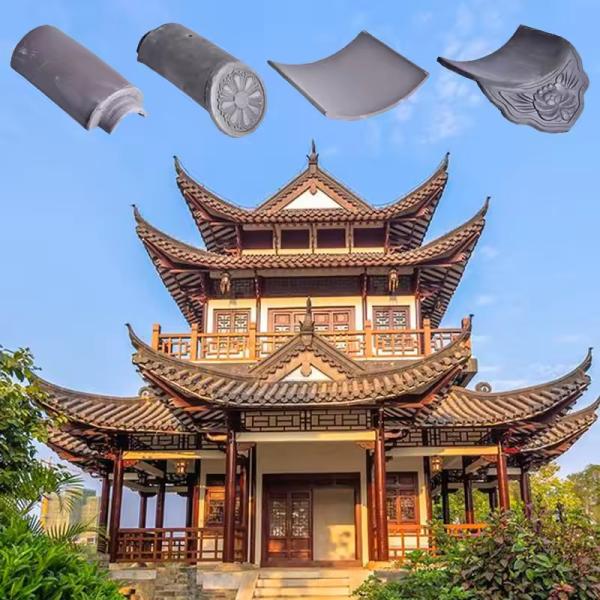 Traditional Chinese Temple Roof Tiles Antique Clay Roof Tile Maintenance And Repair