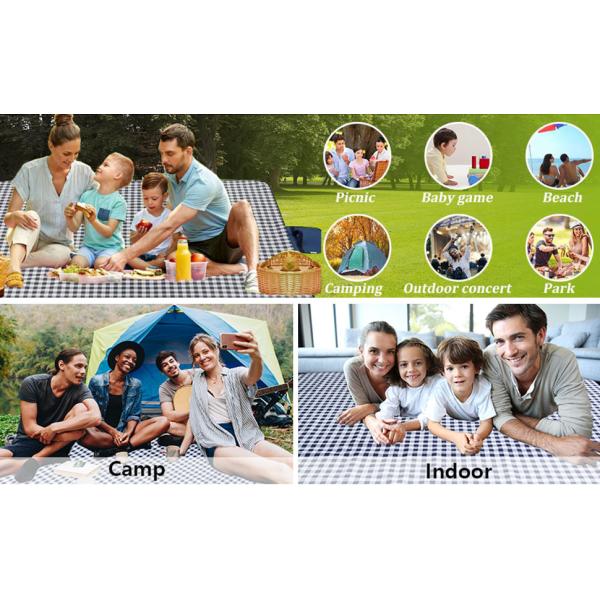 Couverture de pique-nique extérieure de plus grande taille 80 * 80 pouces étanche portable