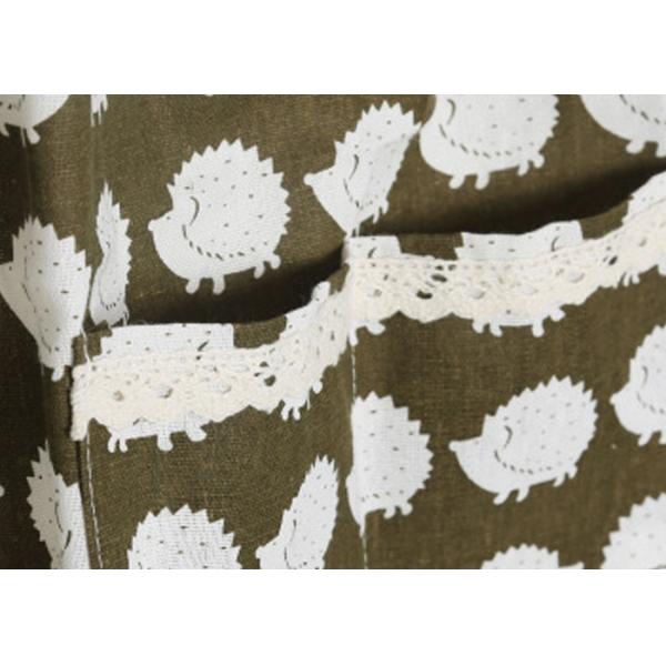 Puting Kitchen wear cooksmart wipe clean Apron pocket diablement fort cotton Hedgehog tree