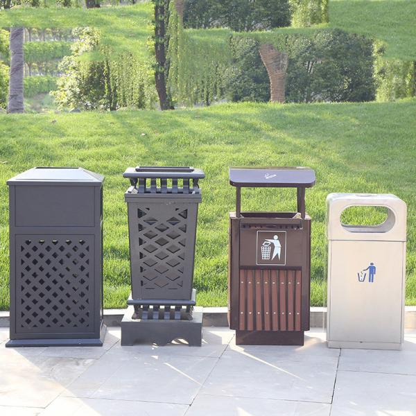 Plastic Wood Recycling Waste Bin Classification Customized Trash Can