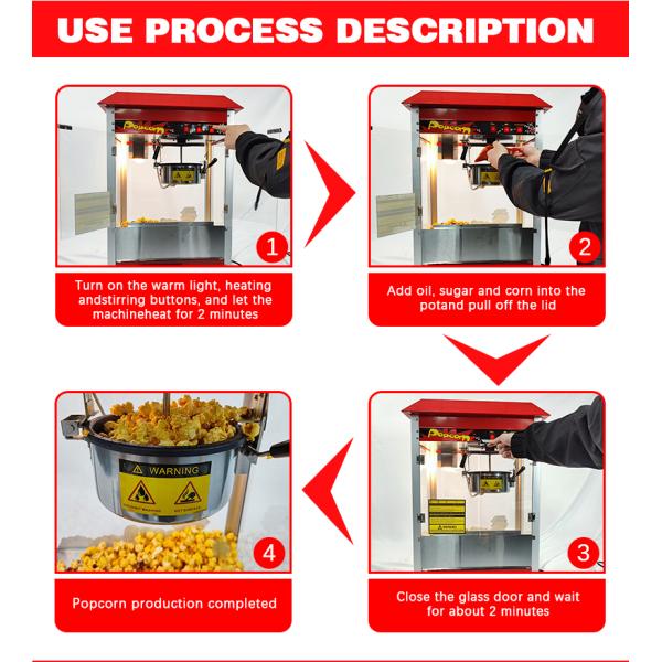 Удобная ванная машина для попкорна с пищевым согревателем и частным дизайном плесени
