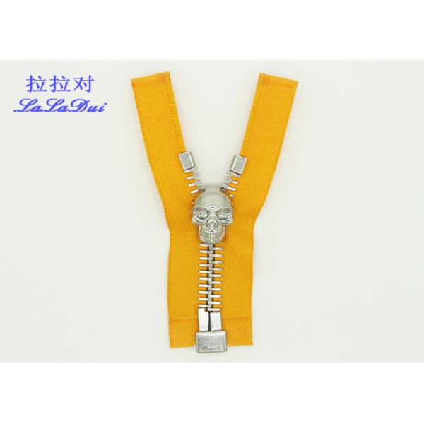 Euro Teeth Coil Separating Zipper For Sweaters , Standard Ykk Type Teeth Bottom Separating Zipper