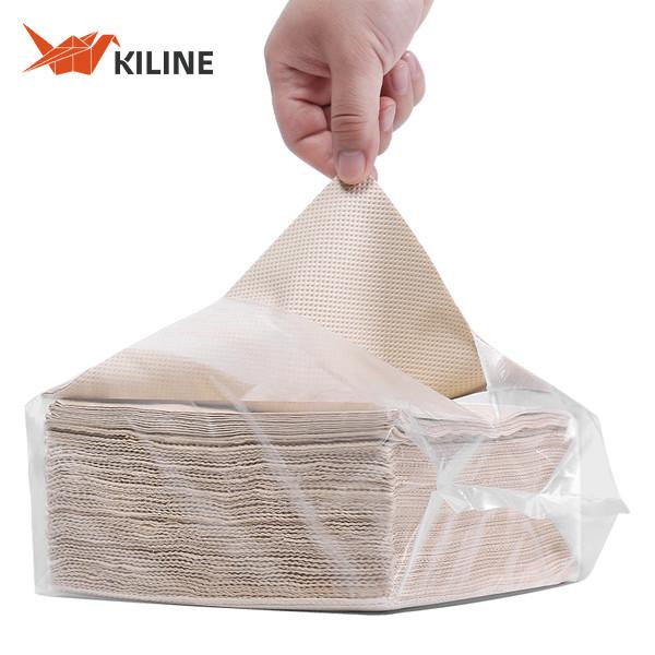 Papier de nettoyage industriel de pâte vierge en fibres longues sur mesure 18 gm × 4 pli