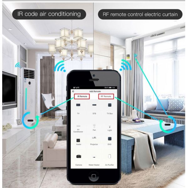 Tuya Smart Home Universal Remote Control Switch, DC 5V Relay Wifi IR RF, Tuya/Smartlife Compatible