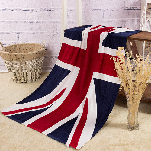 Towel Wholesale pure cotton Bath towel Beach Canadian flag   American flag British flag