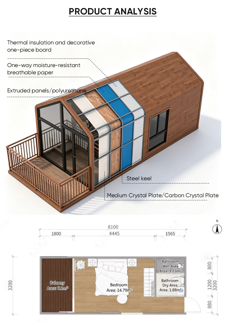 Modern a Frame Prefab House With Large Glass Windows for Scenic Glamping Resorts and Eco Tourism Projects Stylish Vacation Cabin