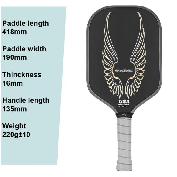5-80 Age Group Custom Thermoformed Carbon Fiber Pickleball Paddle with USAPA Approval