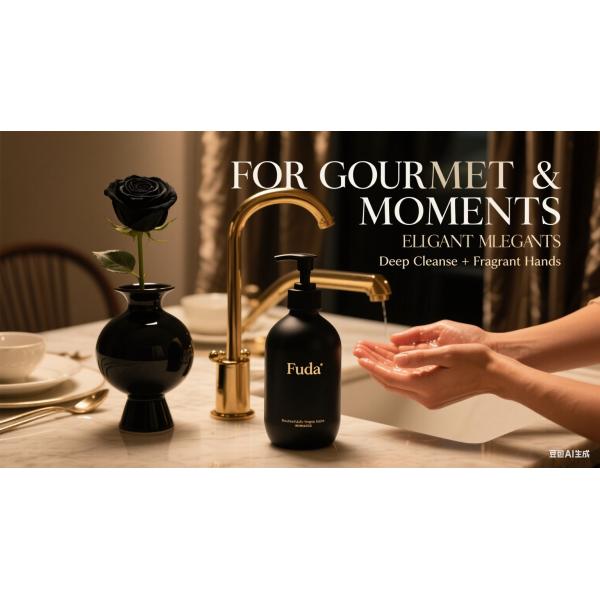 【Essence Orientale】Savon Mains Antibactérien Hydratant Rose Noire Oud | Nourriture botanique luxueuse