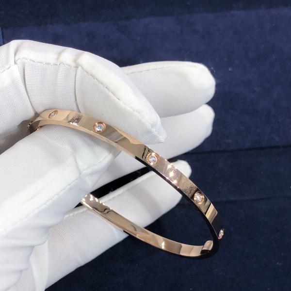 Elegant Car tier 18k Gold Love Bracelet 10 Diamonds Vs Vvs Natural Diamonds Bracelet