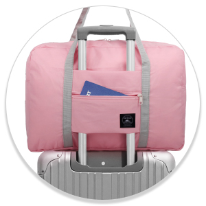 Sports Duffel Bag, Foldable Storage Bag, Toiletry Makeup, Travel Shoulder Bag Canvas Cotton Bags With Zippers