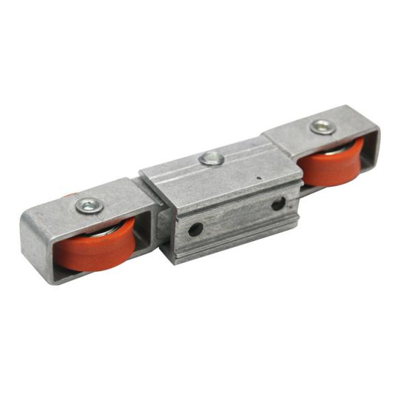 Roulettes de porte coulissante en aluminium guidées sur rail réglables pour penderie