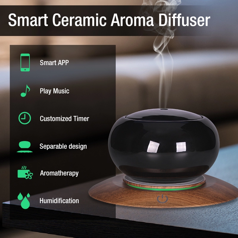 High Quality Humidifier Aromatherapy Essential Oils Humidifier Smart App Control Music Ceramic Porcelain Aroma Diffuser