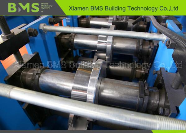 Shelf Pillar Racking Roll Forming Machine With On Line Punching And PLC Control Cabinet