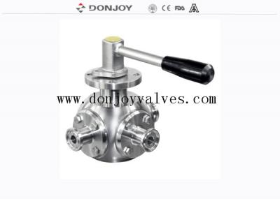 Sanitary DN20 No Retention 1/2 3 Way Ball Valve