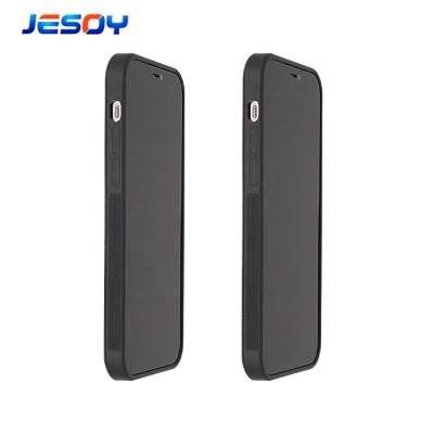 Back 1mm Depth Groove Phone Case With Inlay Leather Wooden Pc Acrylic Plate Material