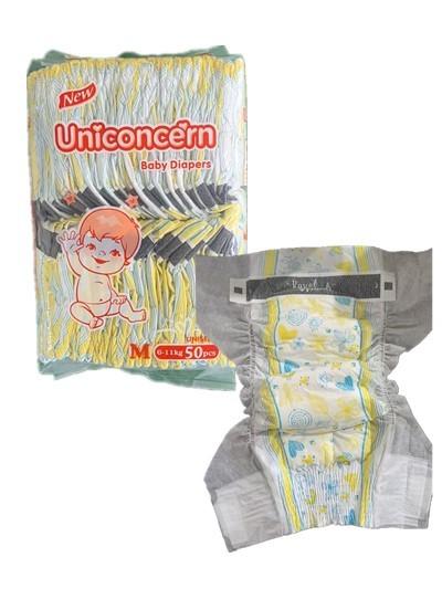 UNICONCERN High Absorption Disposable Baby Diaper Bulk Verified Manufacturer Baby Nappy Diaper