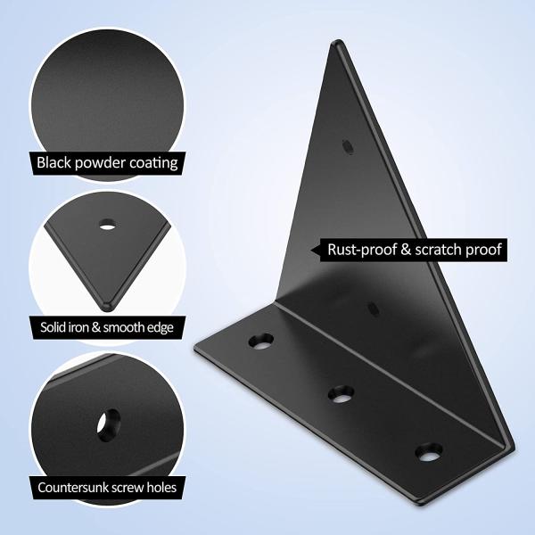 DIY Плавучие полки Стенная кронштейн Цинковая покрытие полки Кронштейн для плавучих полков