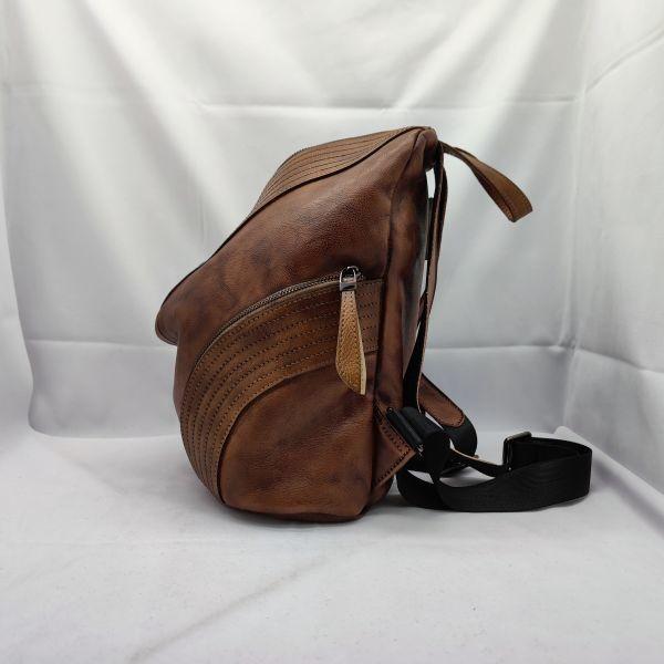 Zipper Open Ladies Real Leather Backpack For Work And Travel FGRE06