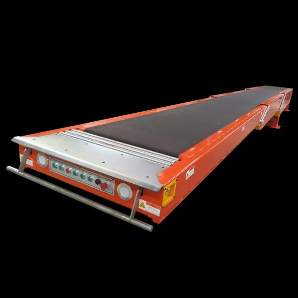 Transporte de cinta telescópica móvil 600-800 mm de ancho para carga de contenedores