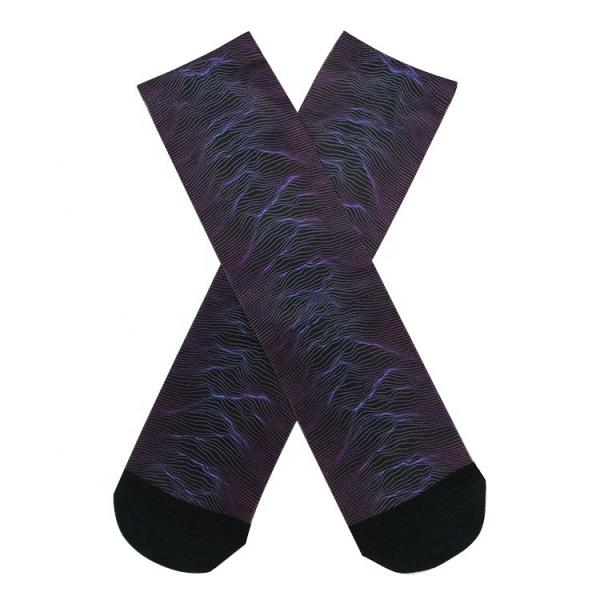 Breathable Comfortable Mens Printed Athletic All over Sock and Standard Thickness