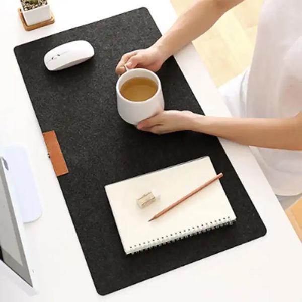 Household Felt Mouse Pad Stitched Wool Office XL Desk Pad with Anti-Slip Base Computer Keyboard Mat