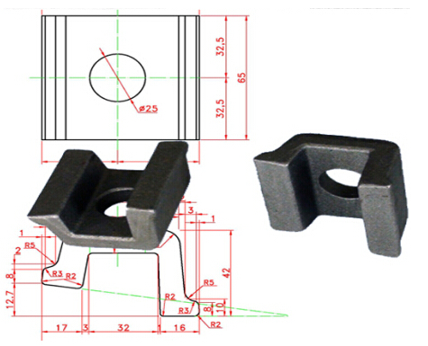 High Tensile Railroad Clips DIN5906 / Material Q235 Fastening fixing clips