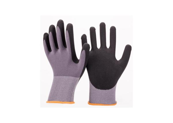 Nylon Seamless Liner Nitrile Coated Work Gloves , Safety Work Gloves