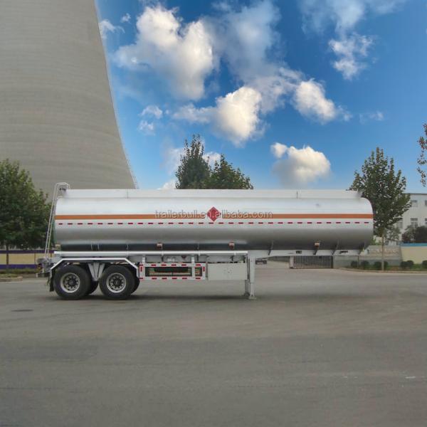 Clean SA-2.5 Grade Surface 30400L 23T Capacity Fuel and Refuel Tank Semi Trailer with 2 Axles