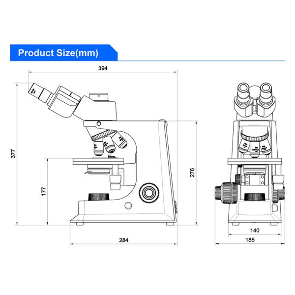 Nosepiece WF10x/18mm 40X 1000X четырехшпиндельный уча микроскопы A12.2601 освещения галоида микроскопа смеси оптически