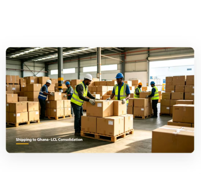 General Goods Shipping to Ghana LCL Consolidated Sea DDP Door To Door Logistics Services