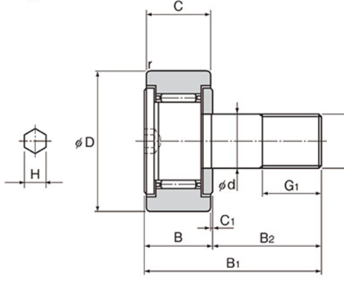 THK Cam Follower Cf-a CF8UU Cf8uu-a 450316 Shipsameday