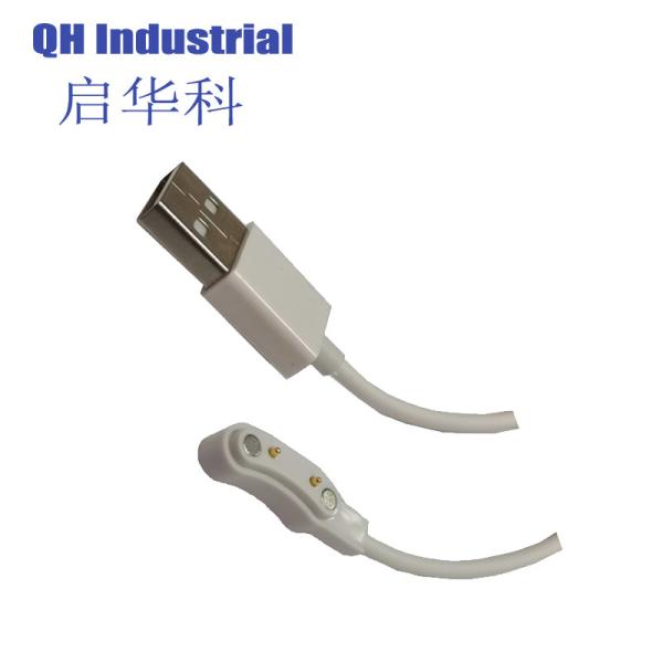 2Pin Waterproof LED LCD OLED Smartphone, Earphone ,Charger Magnetic Pogo Pin USB