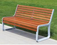 Meubles d'extérieur composite bois banc long siège parc public banc de jardin