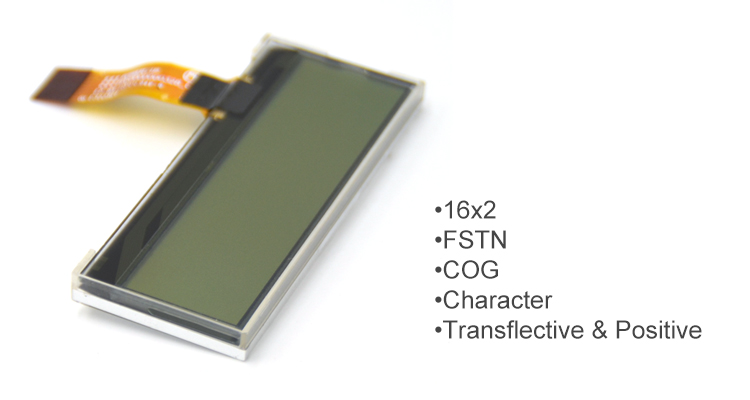 Positive 16 * 2 Character I2C LCD Display FSTN 1602 Custom Character COG Panel