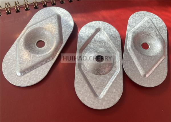 Alu-Zinc Plated Steel Insulation Fastening Plates 75mm For Attaching Roofing Insulation And Cover Boards
