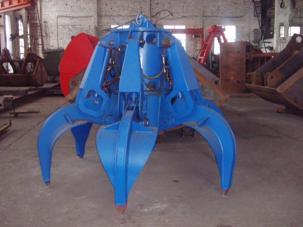 1m3 metal scrap handling electric hydraulic orange peel grab