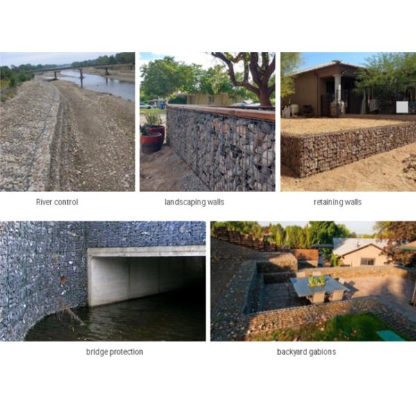 50x50mm Welded Wire Gabions Mattress / Welded Gabion Stone Cage Box