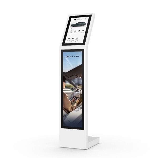 15.6+28.6-Inch Strip Screen LCD Digital Signage Touch Display 24-Hour Ultra Long Battery Power Supply for Wayfinding Animation